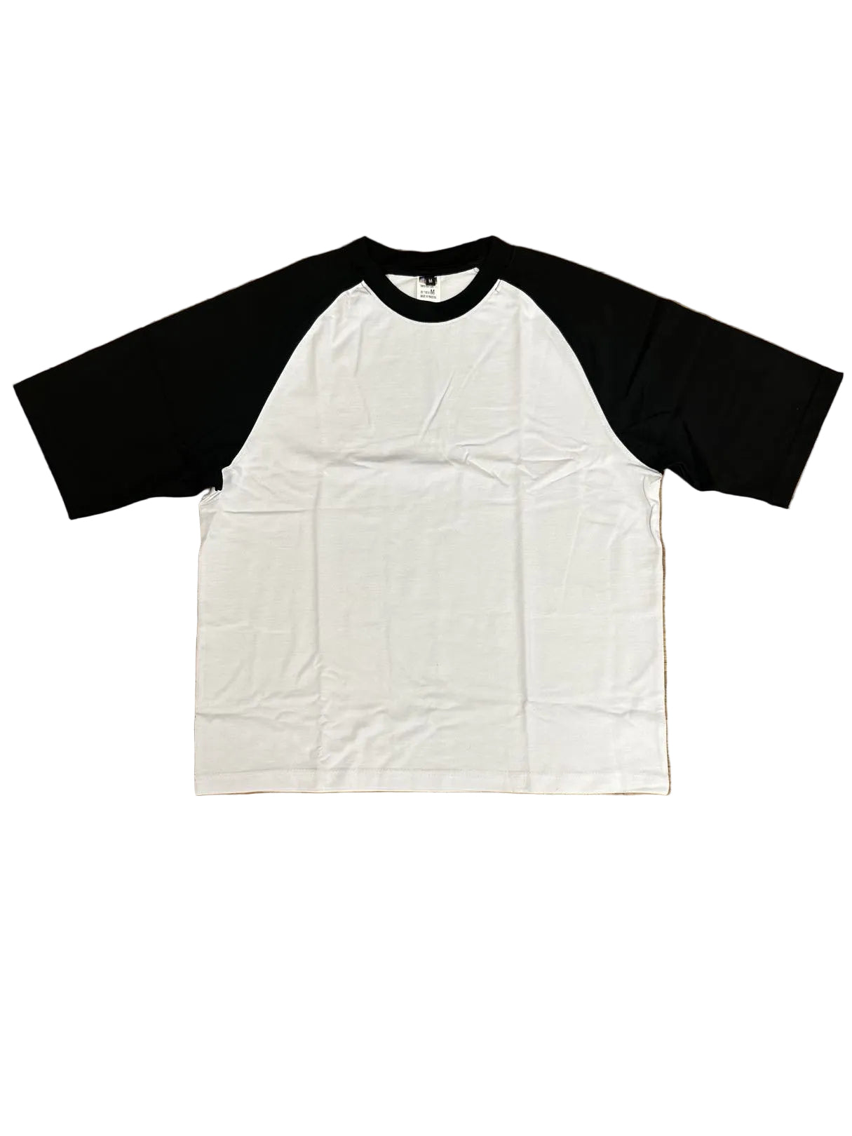 Two-tone Drop Shoulder Heavy Tees Black/White