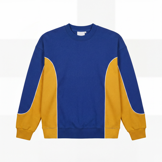 Two-tone Long Sleeve Heavy Blue/Yellow