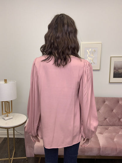 Happy By My Side Women's Puffy Long Sleeve Top