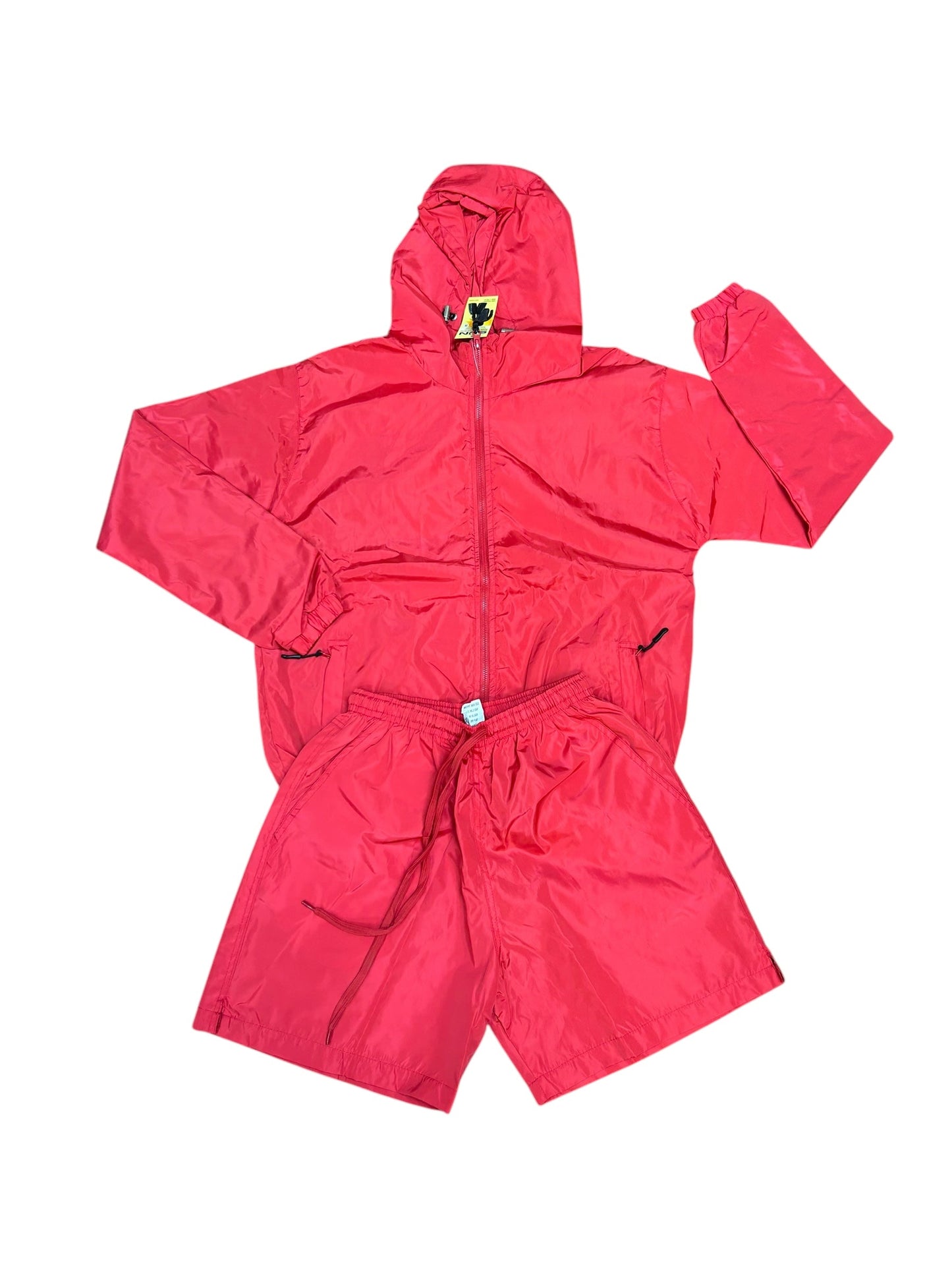 Windbreaker Jacket and Shorts Set Grey