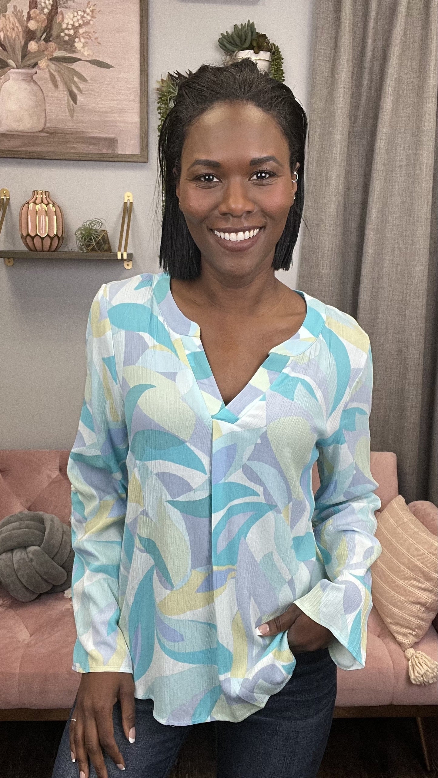 By The Ocean Women's Flowy Long Sleeve Top