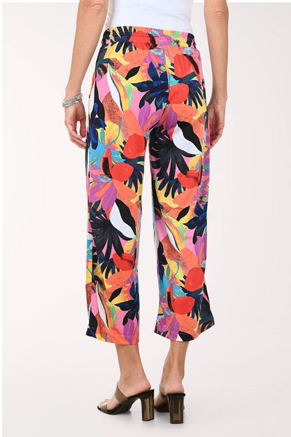 Vivid Petals Drawstring Palazzo Pant