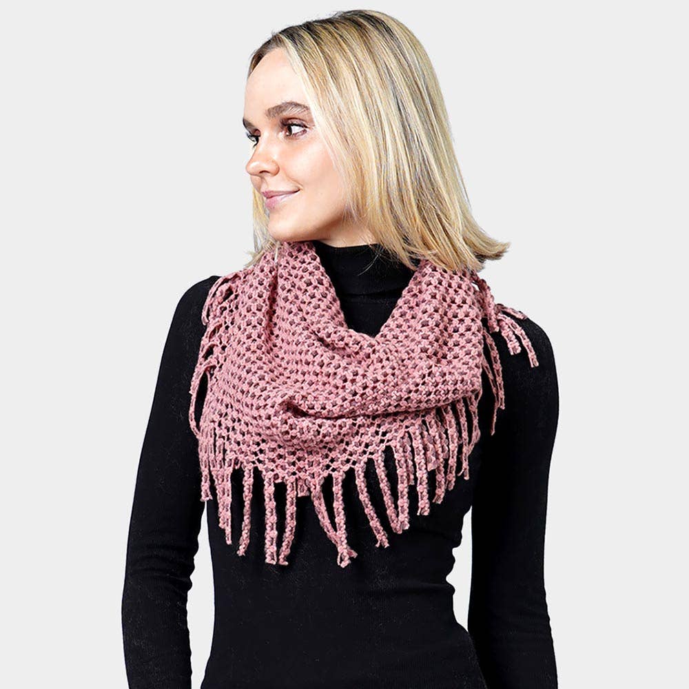 Mini Tube Fringe Scarf