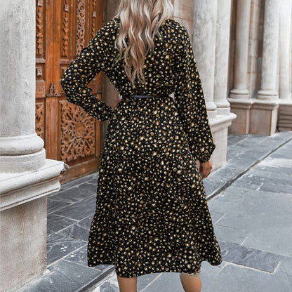 Beth Dutton Wardrobe Spring and Autumn Leopard Print Dress