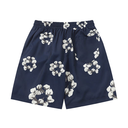 Denim Tears Shorts Yellow flower woven