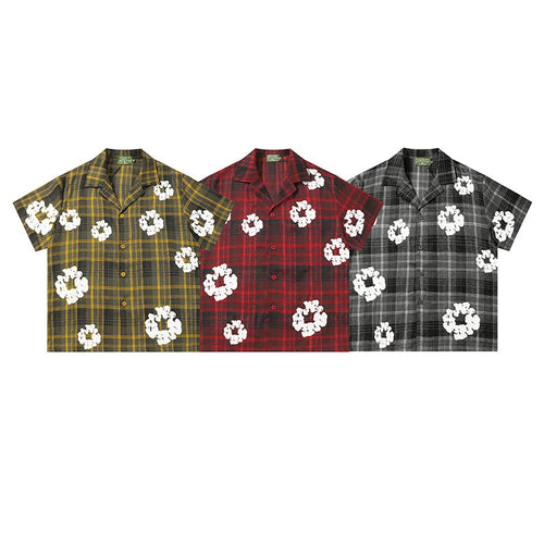 Denim Tears Shirt Kapok Plaid Short Sleeve Shirt