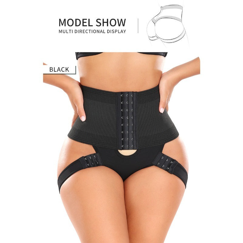 Butt lifter tummy control button shaping pants