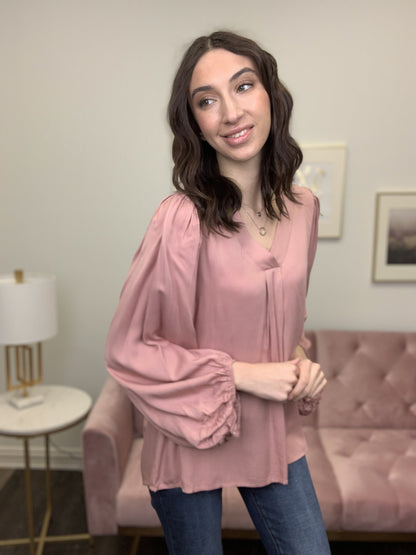 Happy By My Side Women's Puffy Long Sleeve Top