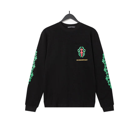 Chh Chrome Heart Long Sleeve Shirt Unisex Fashion Loose Long Sleeve Shirt