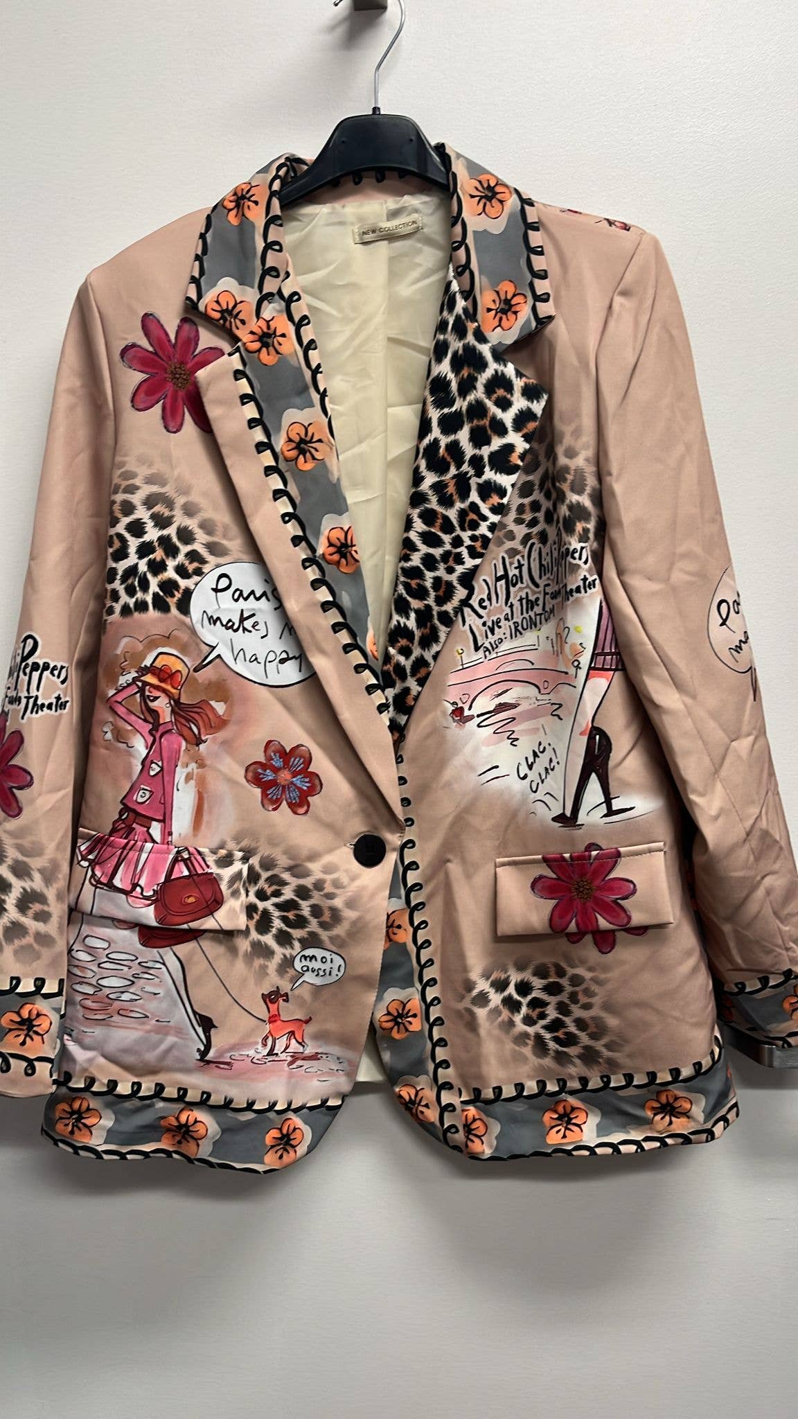LUPA One Size Italian Parisian Chic Print Blazer  SHIPPING NOV 13-16
