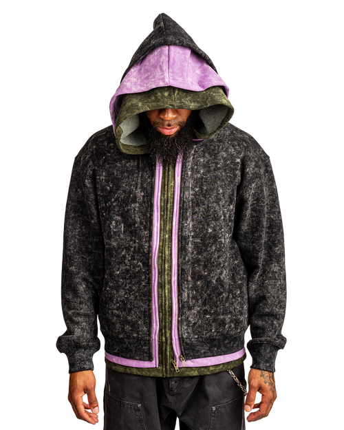 Three Hood Zipper Hoodie