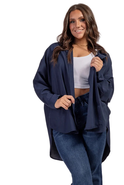 Women's Collar Long Sleeve Top