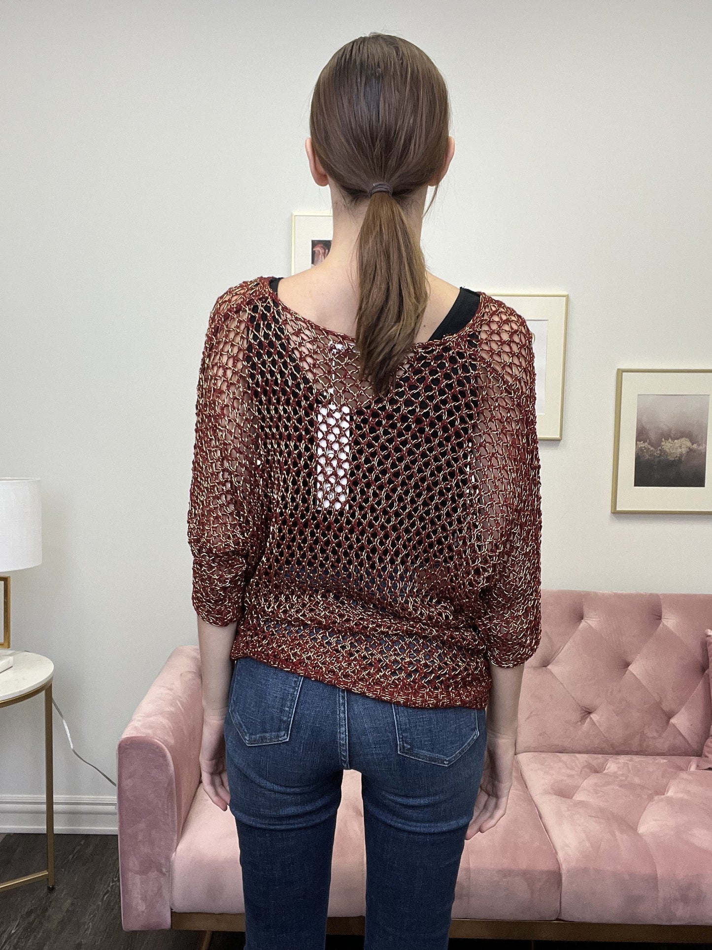 Hard To Handle Women's Open Knit Sweater
