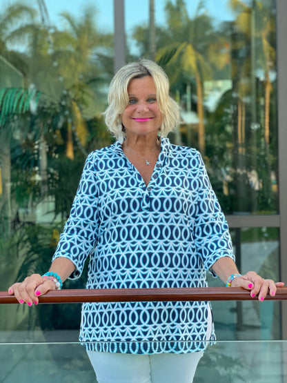 MELINA BLUE TUNIC