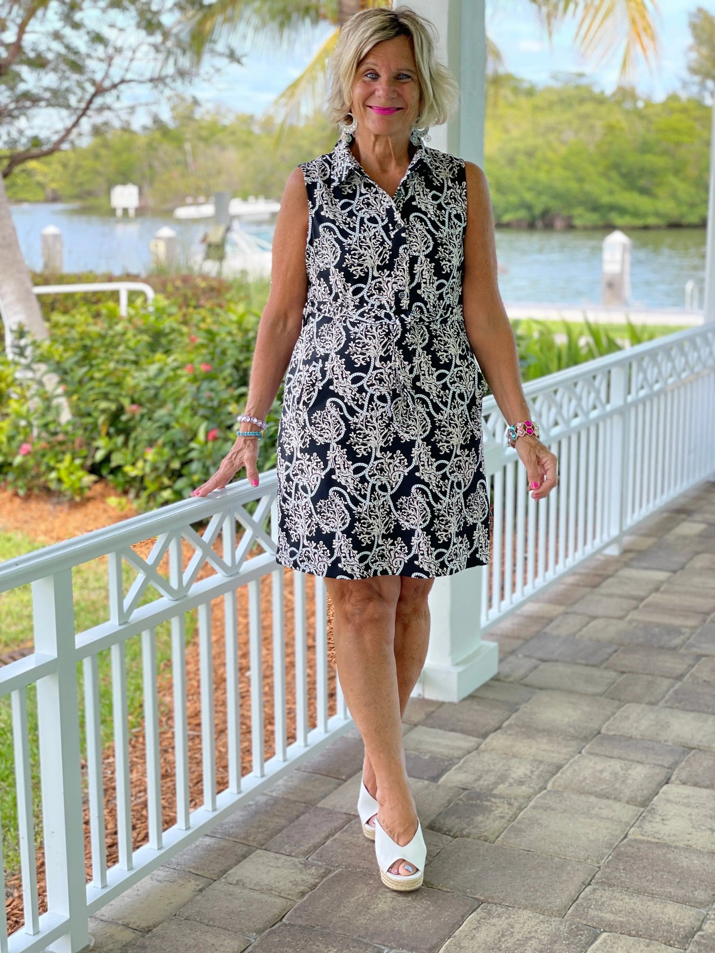 NAUTICAL LANE COLLAR DRESS