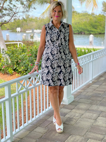NAUTICAL LANE COLLAR DRESS