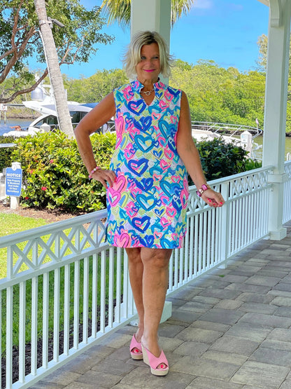 SECRET LOVE HEARTS COLLAR DRESS
