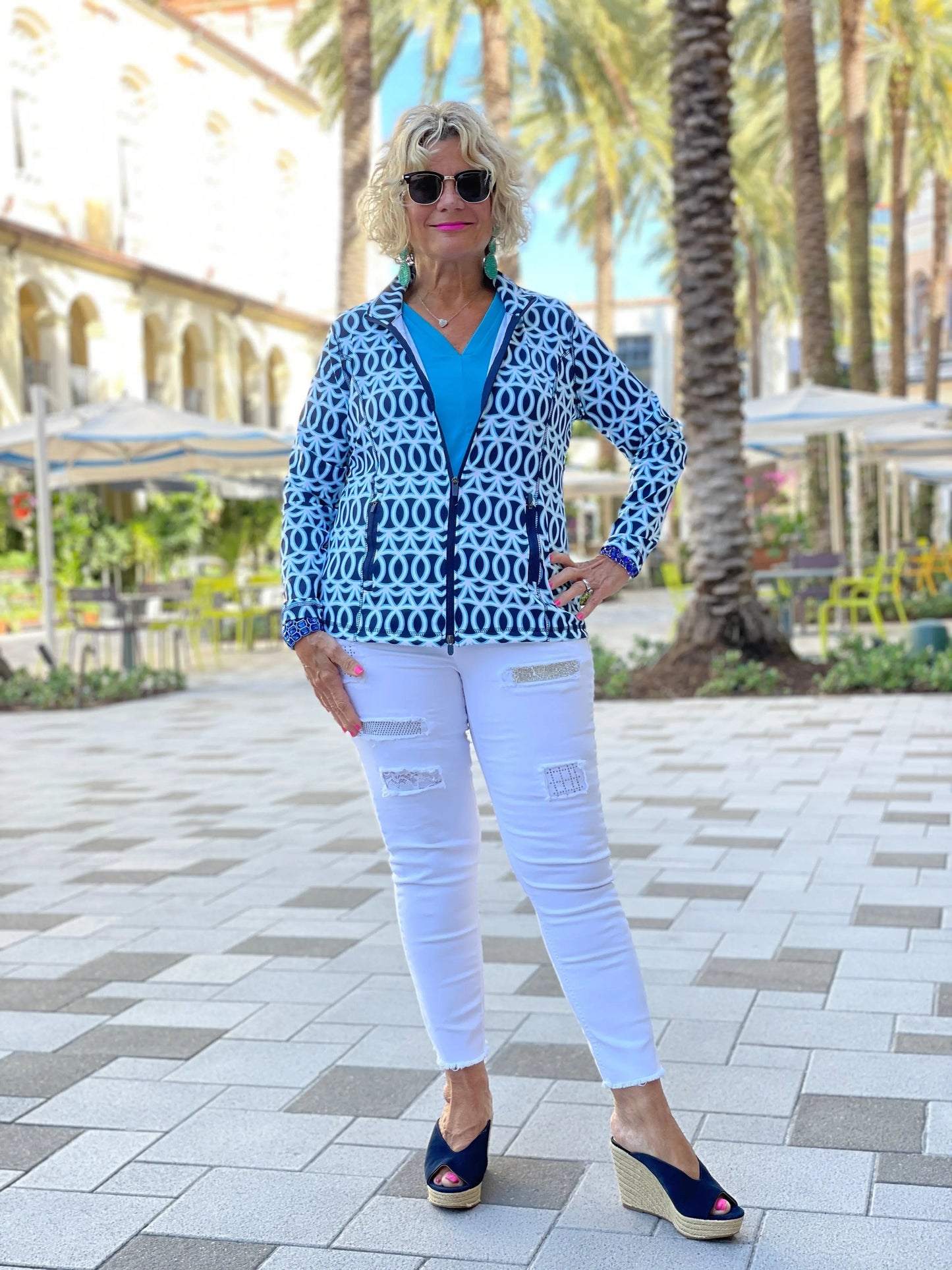 MELINA BLUE FULL ZIPPER