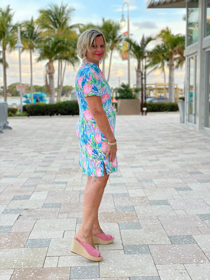 SEASHELL SHORT SLEEVE DRESS