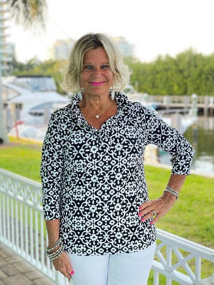 NAPLES DAY RUFFLE TOP