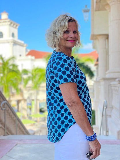 SEASIDE BLUE SHORT SLEEVE