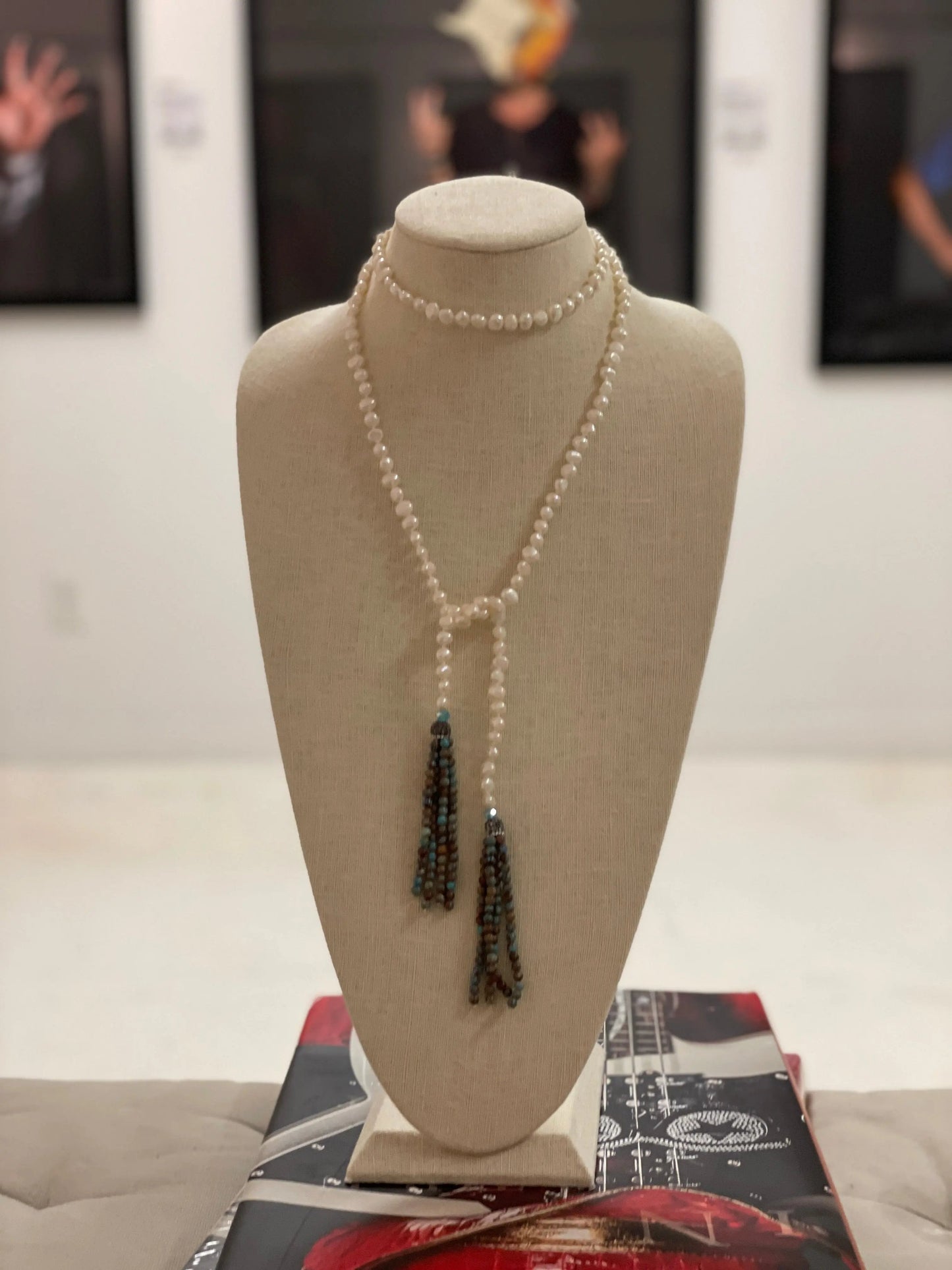 Santa Fe Aqua Lariat Necklace