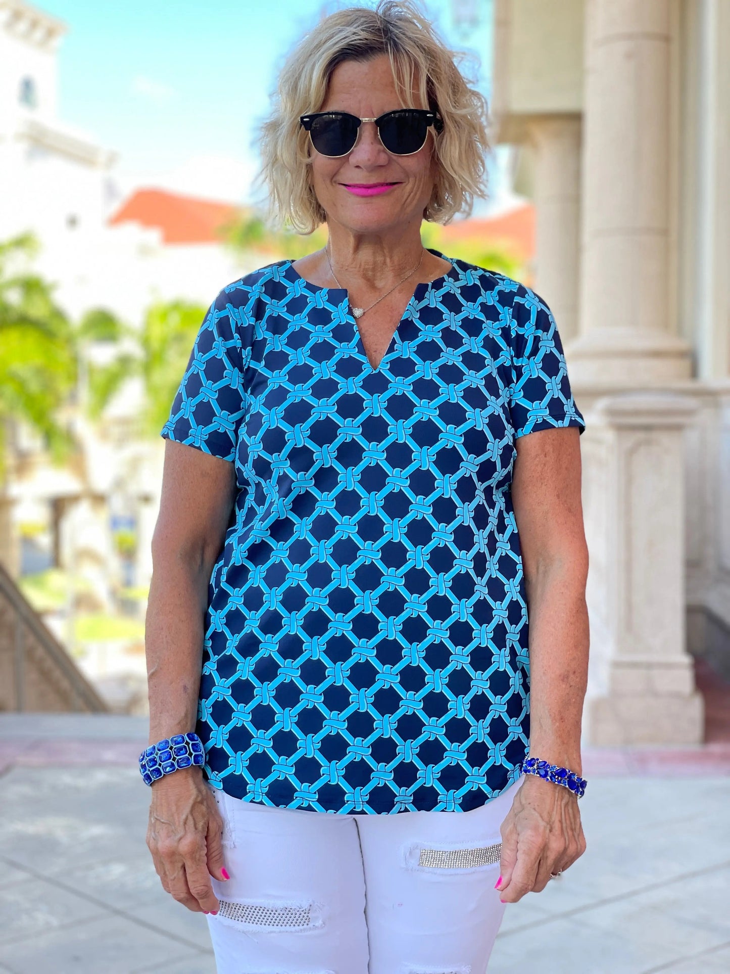 SEASIDE BLUE SHORT SLEEVE