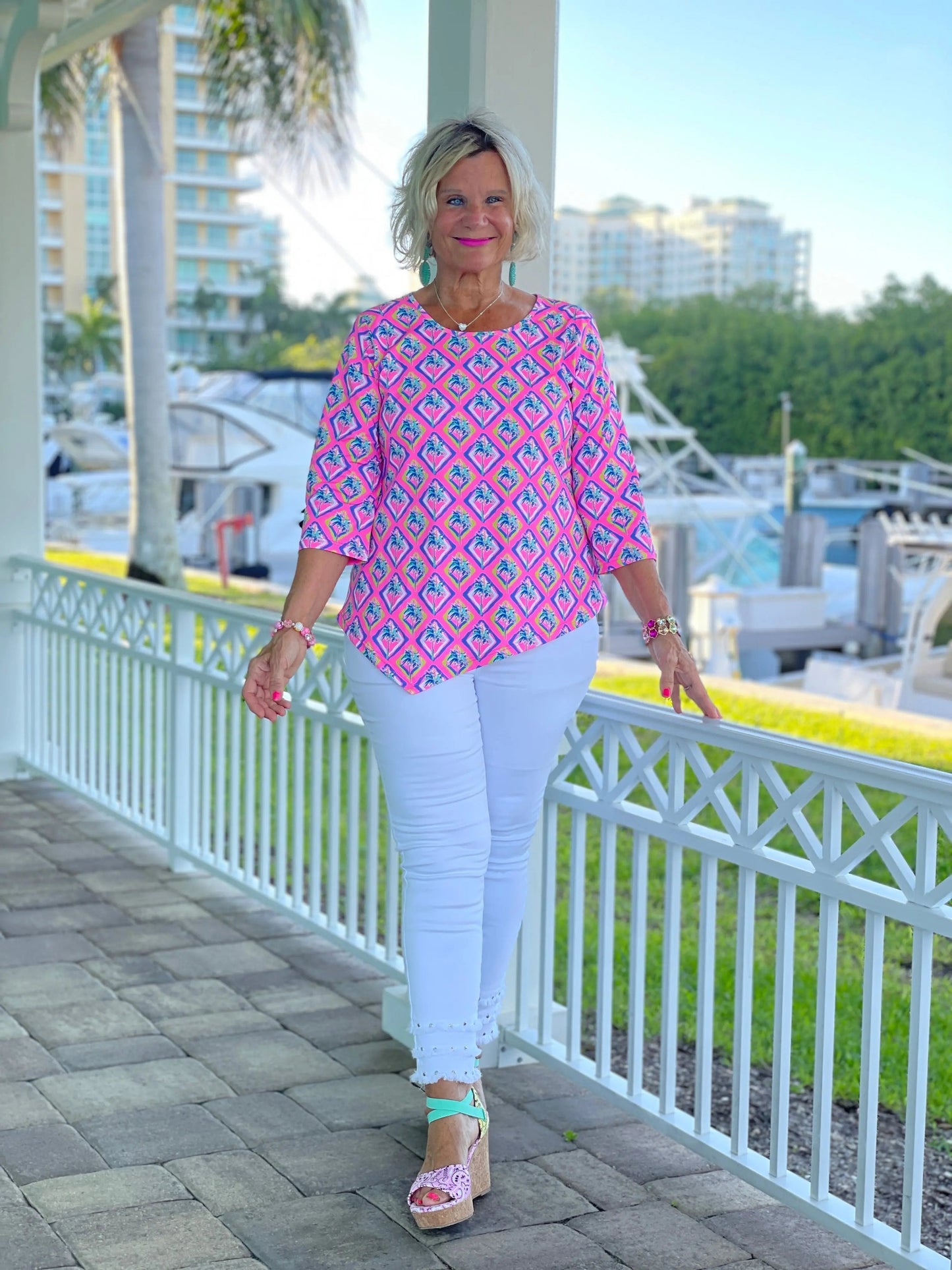 PALM TREE SIESTA ASYMMETRIC TOP