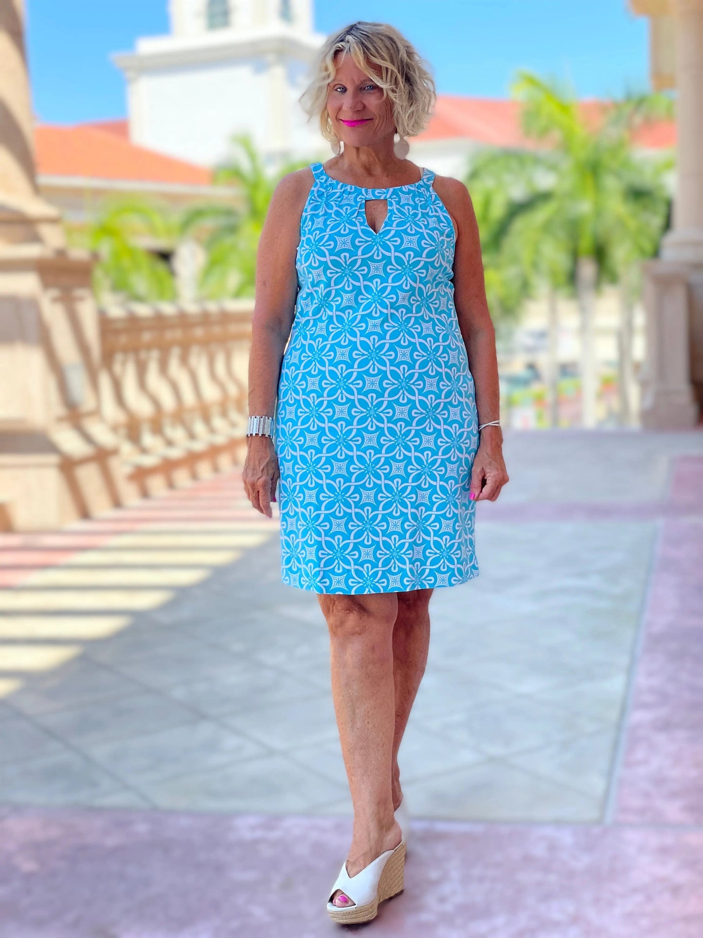 OCEAN MILE KEYHOLE DRESS