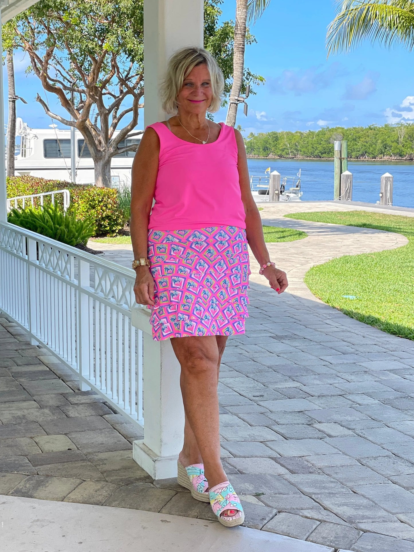 PALM TREE SIESTA CHA CHA SKORT