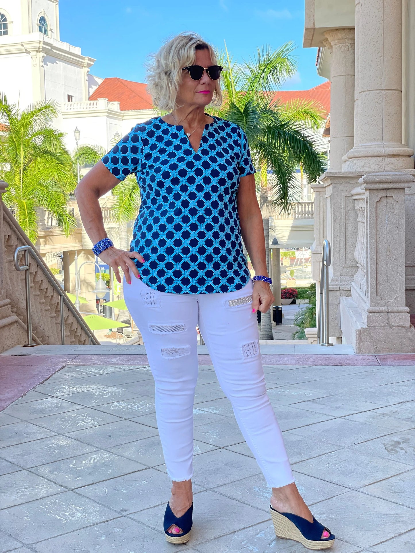 SEASIDE BLUE SHORT SLEEVE