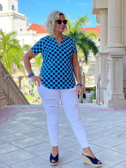 SEASIDE BLUE SHORT SLEEVE