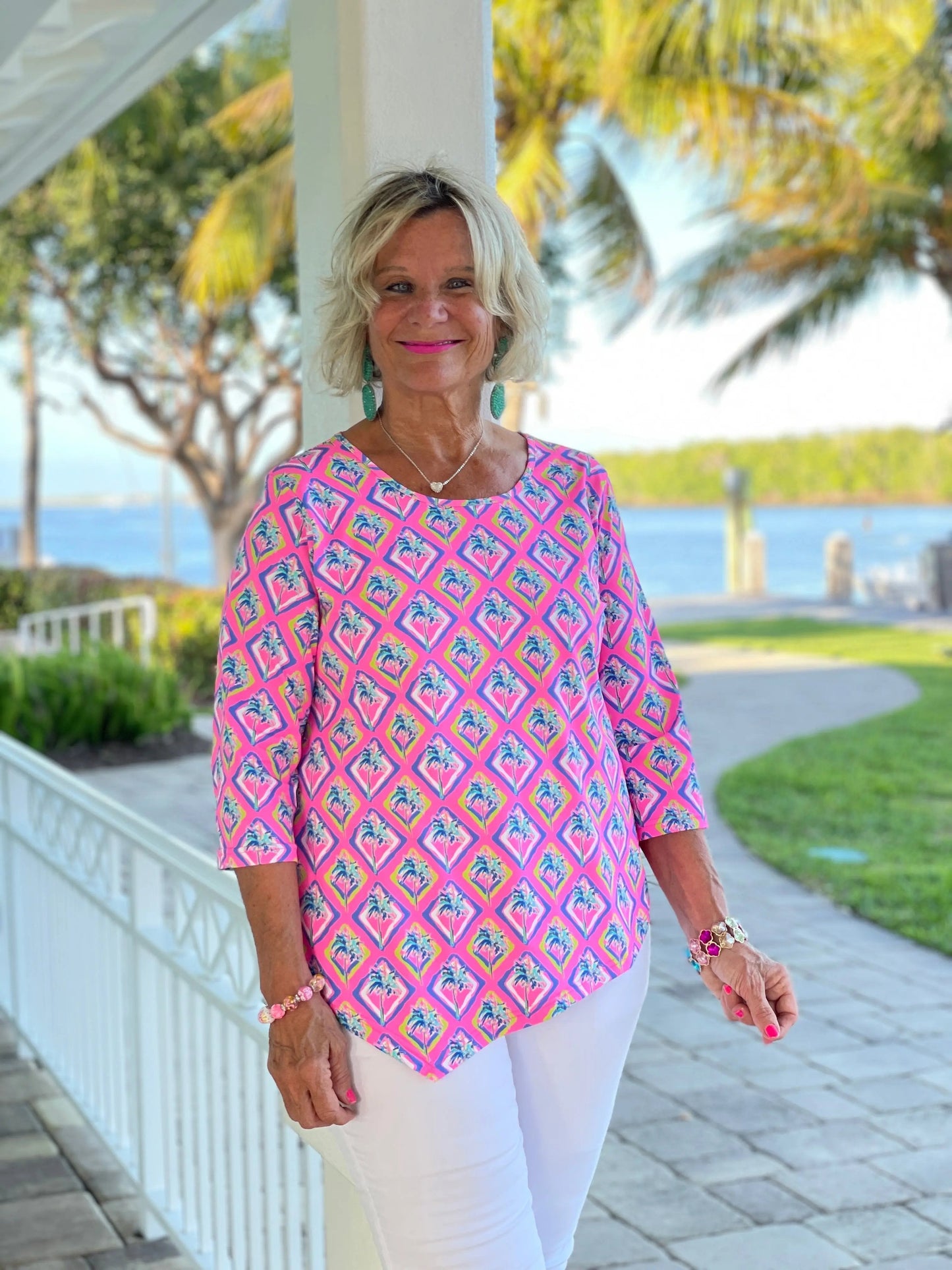 PALM TREE SIESTA ASYMMETRIC TOP