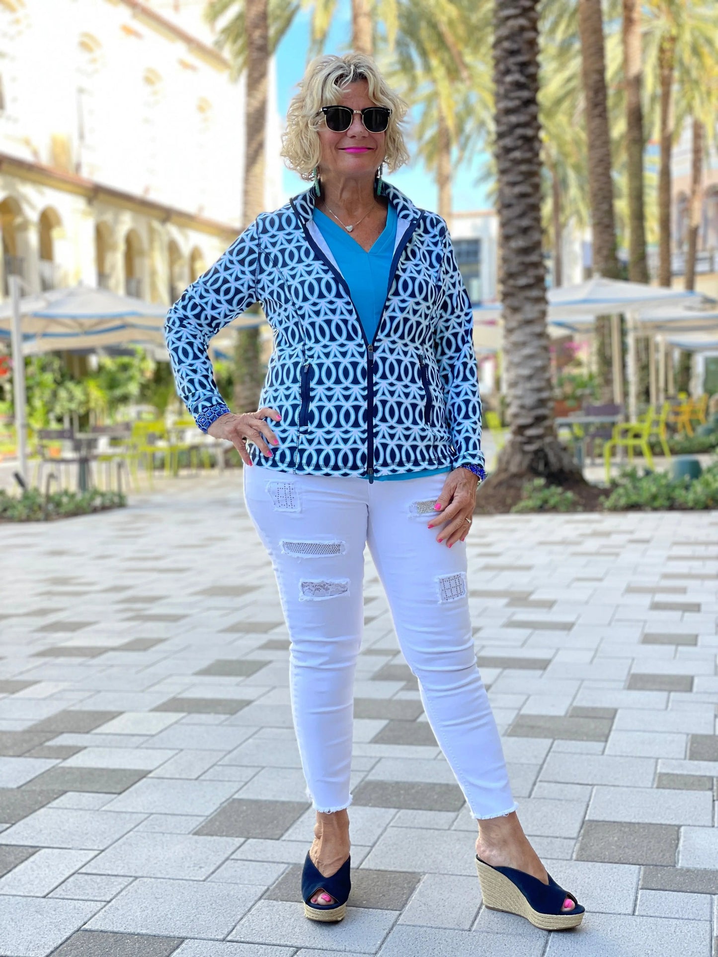 MELINA BLUE FULL ZIPPER