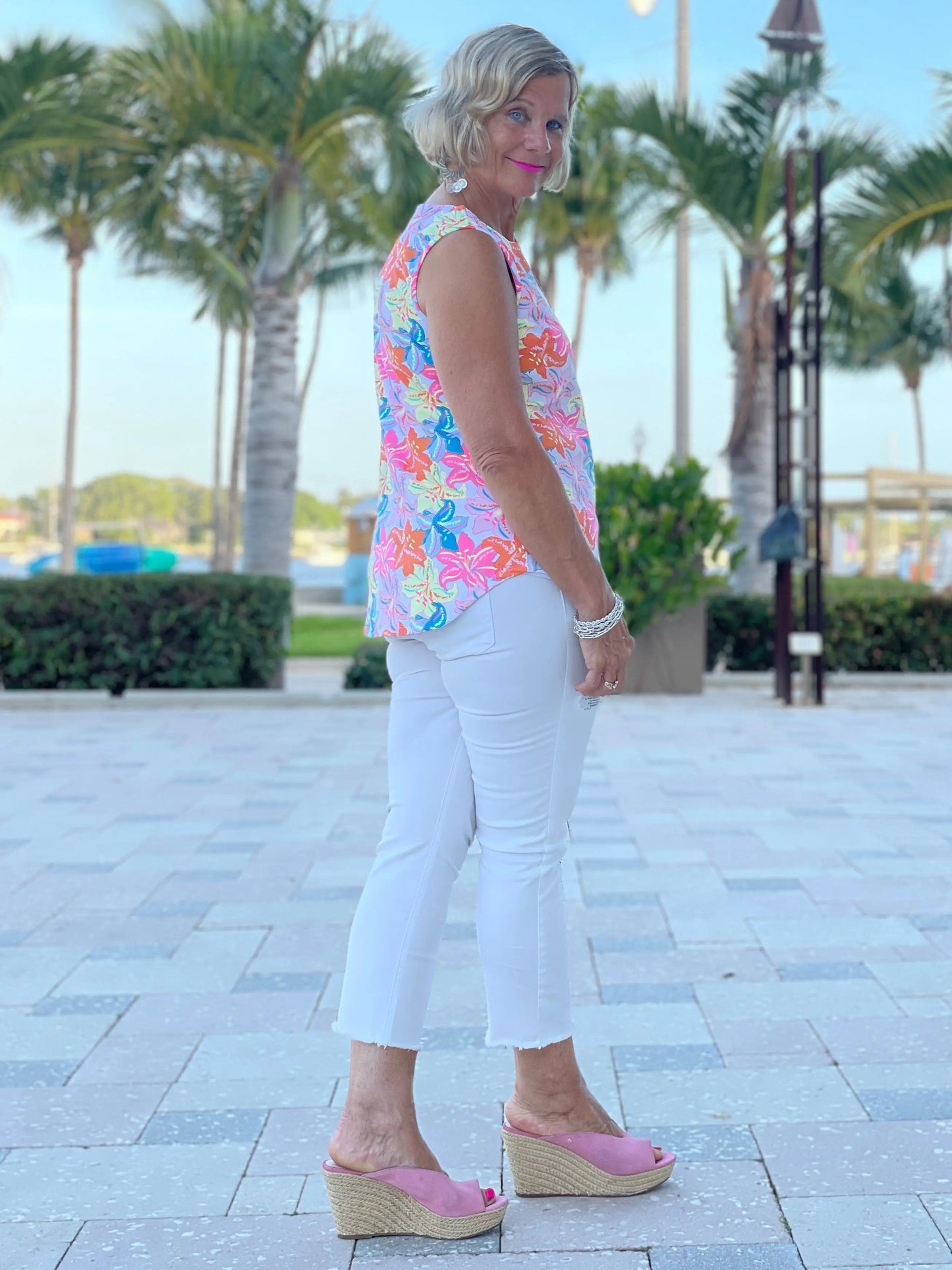 PALM BEACH GARDEN SLEEVELESS TOP