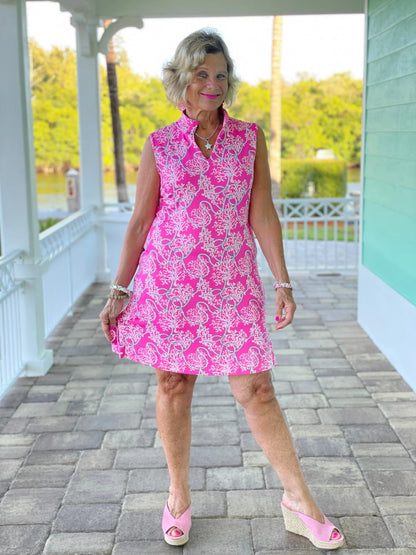 PINK LANE COLLAR DRESS