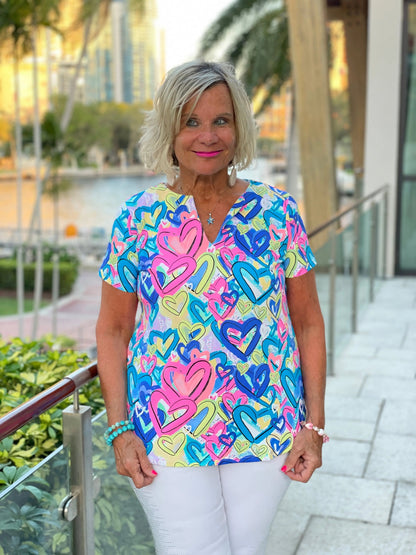 SECRET LOVE HEARTS SHORT SLEEVE