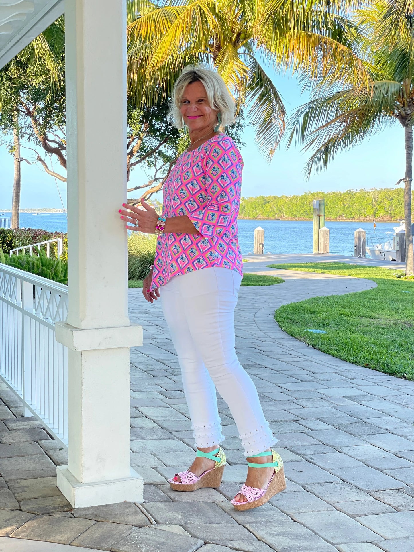 PALM TREE SIESTA ASYMMETRIC TOP