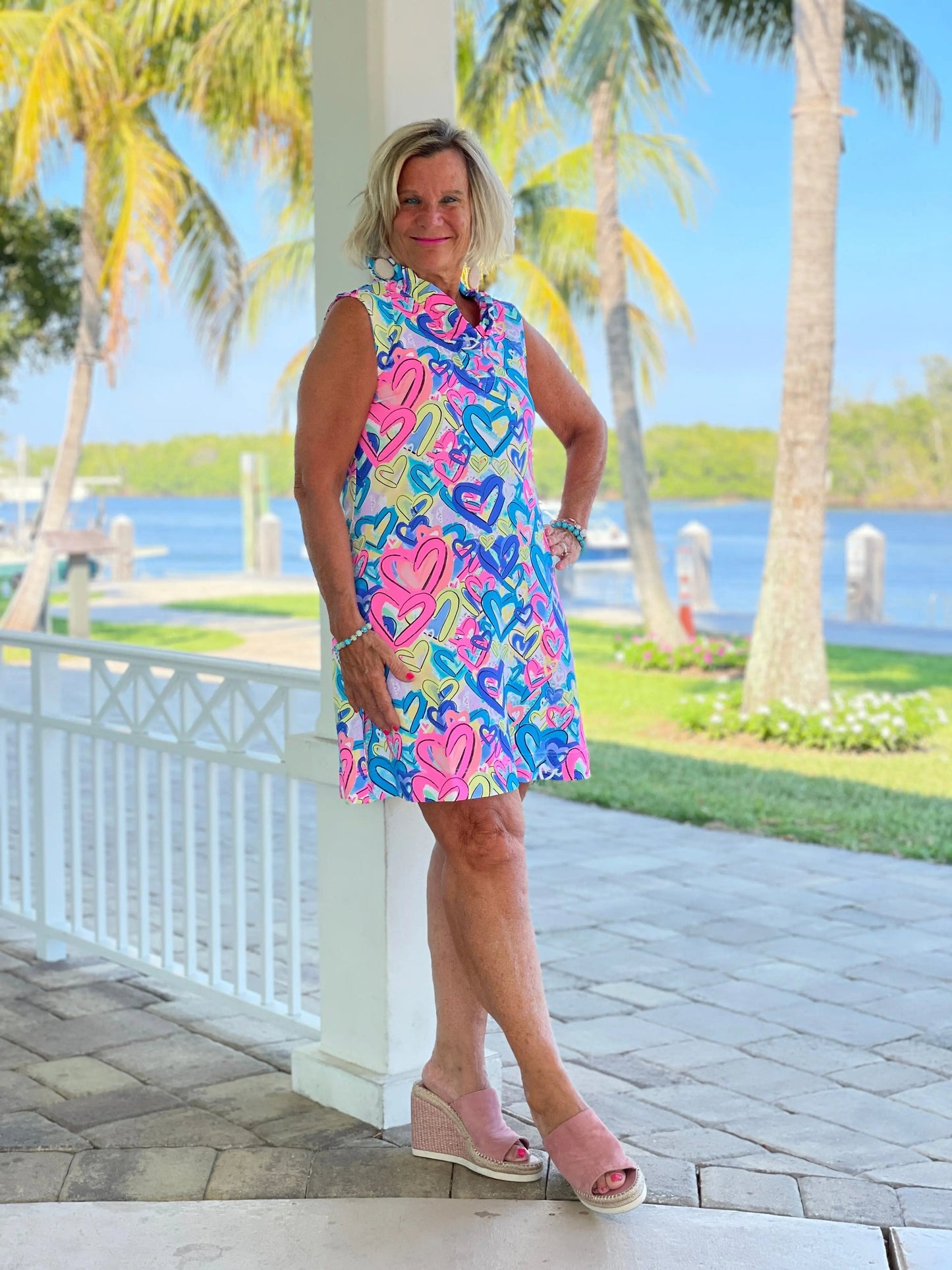 SECRET LOVE HEARTS RUFFLE DRESS