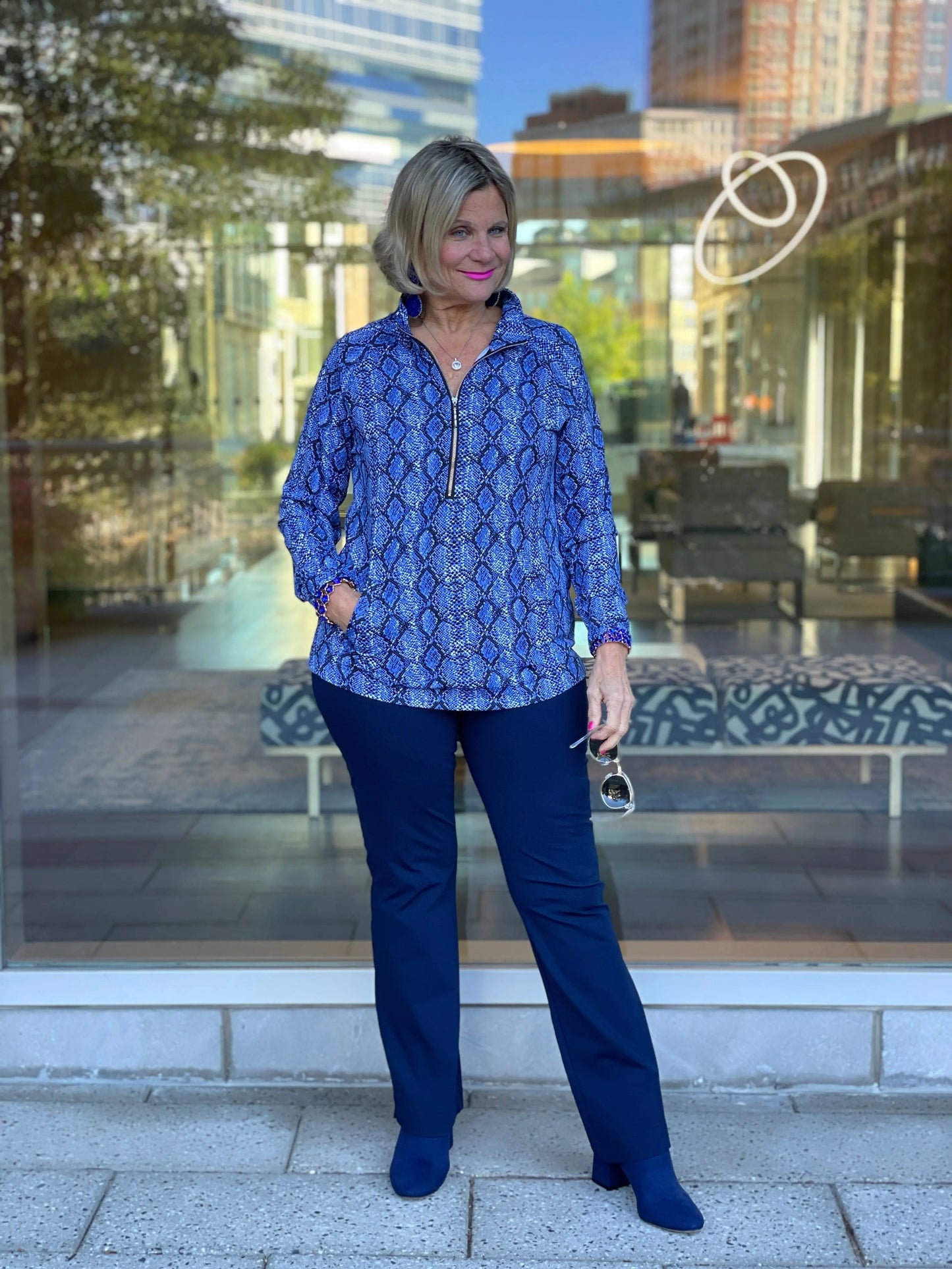 SAVANNA BLUE KANGAROO TOP