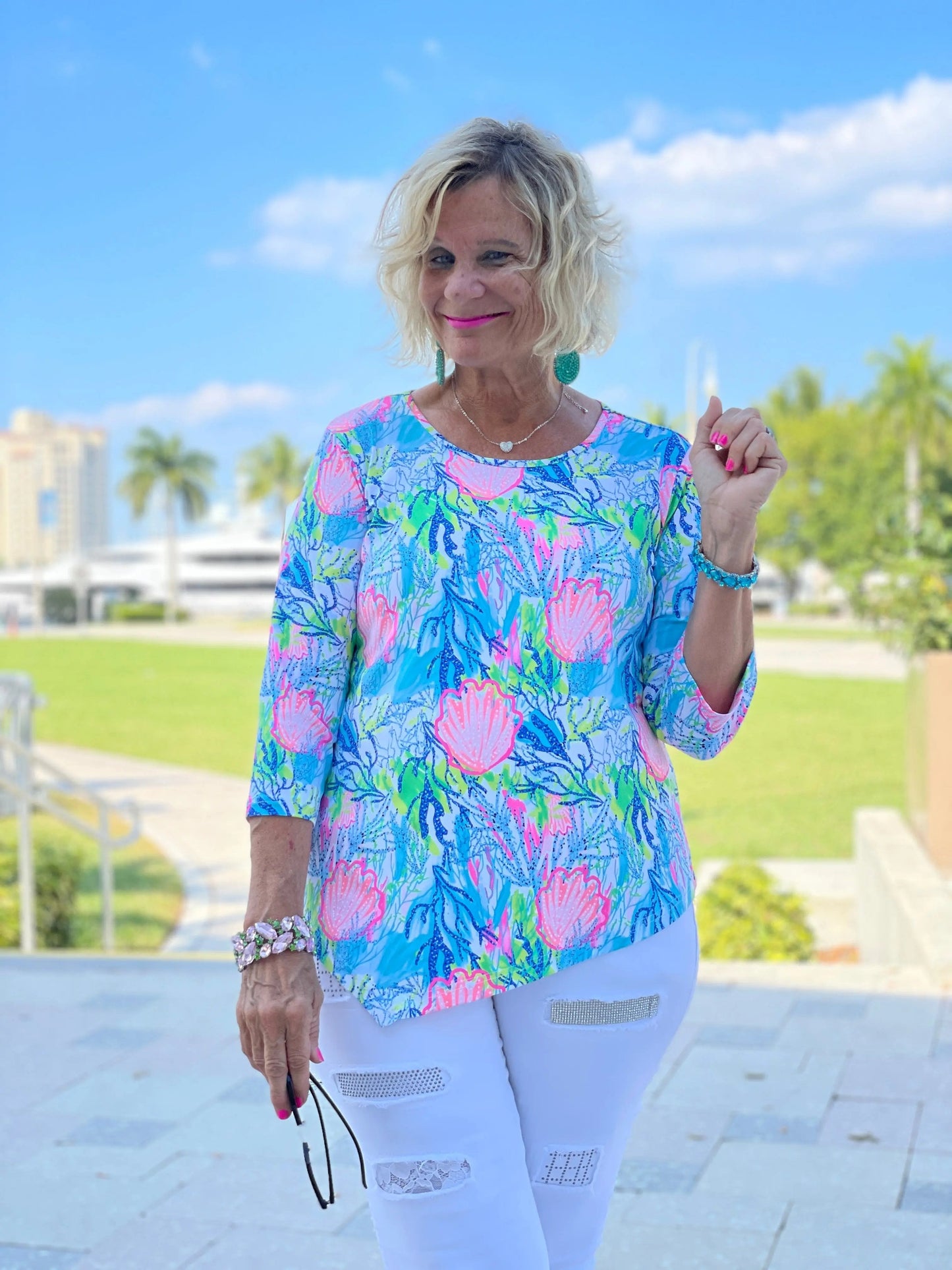 SEASHELL BEACH  ASYMMETRIC TOP