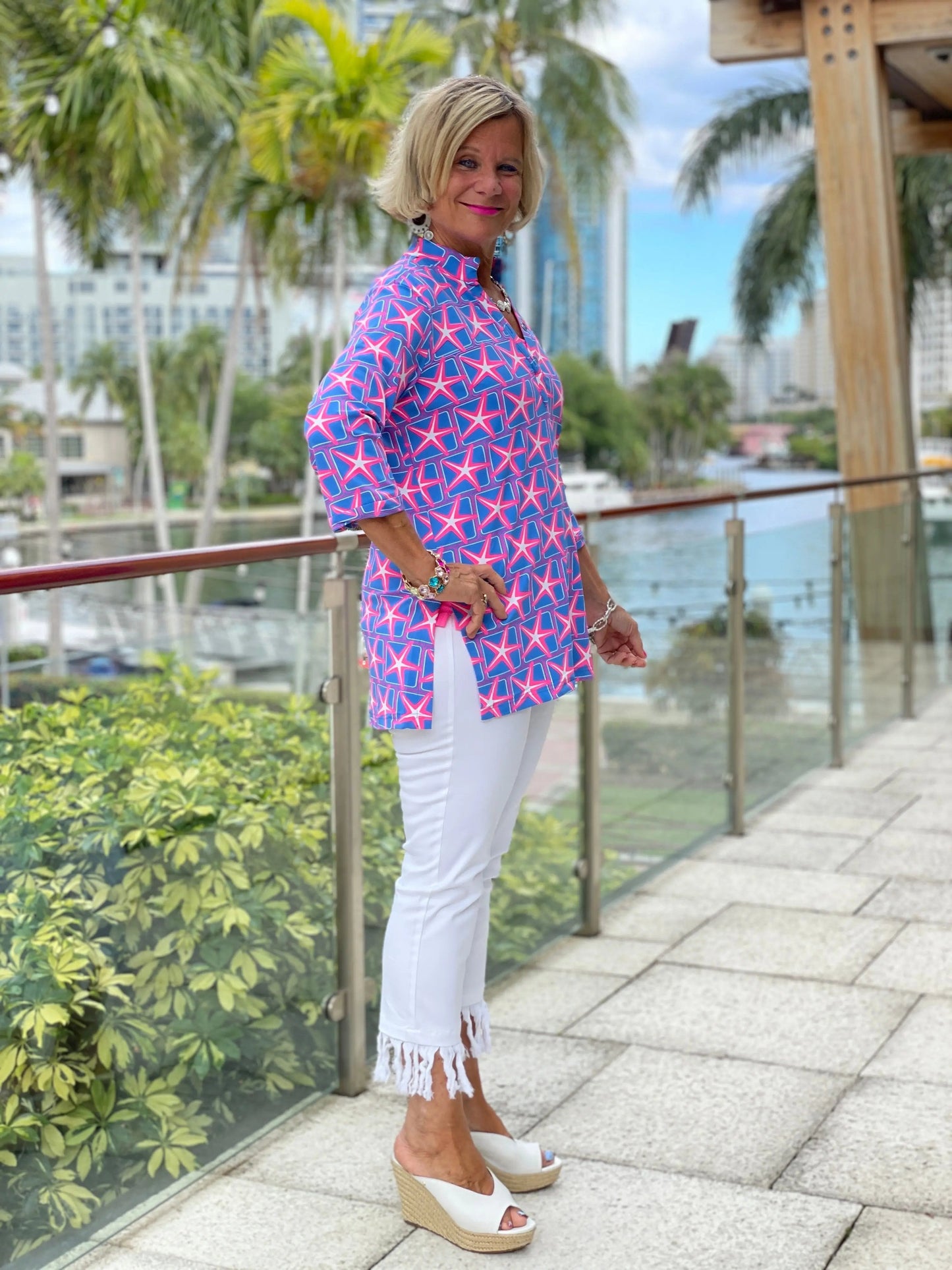 PINK STARFISH BEACH TUNIC