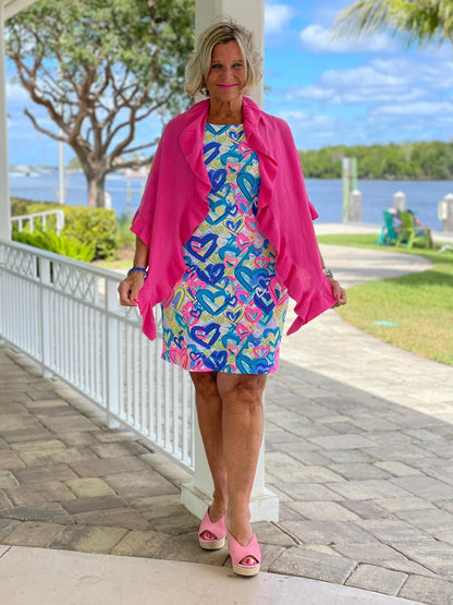 SECRET LOVE HEARTS SHIFT DRESS