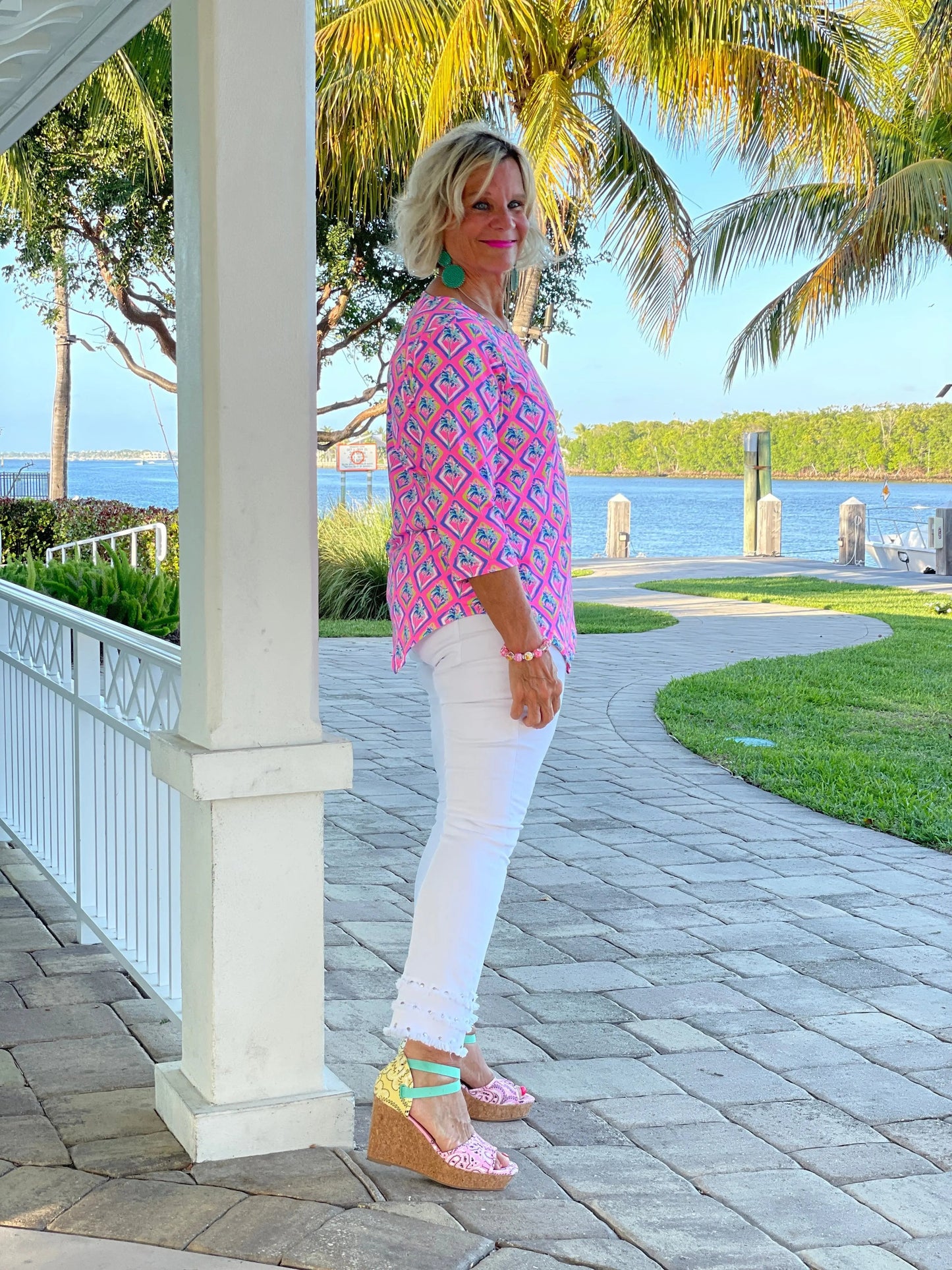 PALM TREE SIESTA ASYMMETRIC TOP