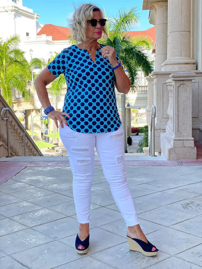 SEASIDE BLUE SHORT SLEEVE