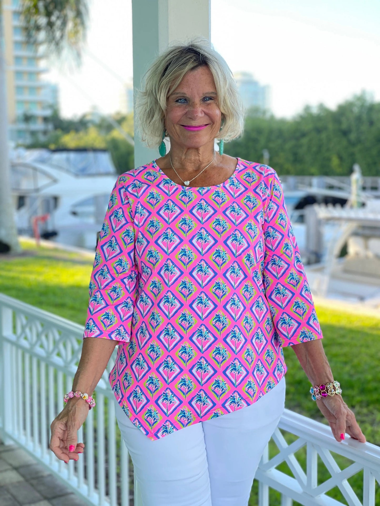 PALM TREE SIESTA ASYMMETRIC TOP