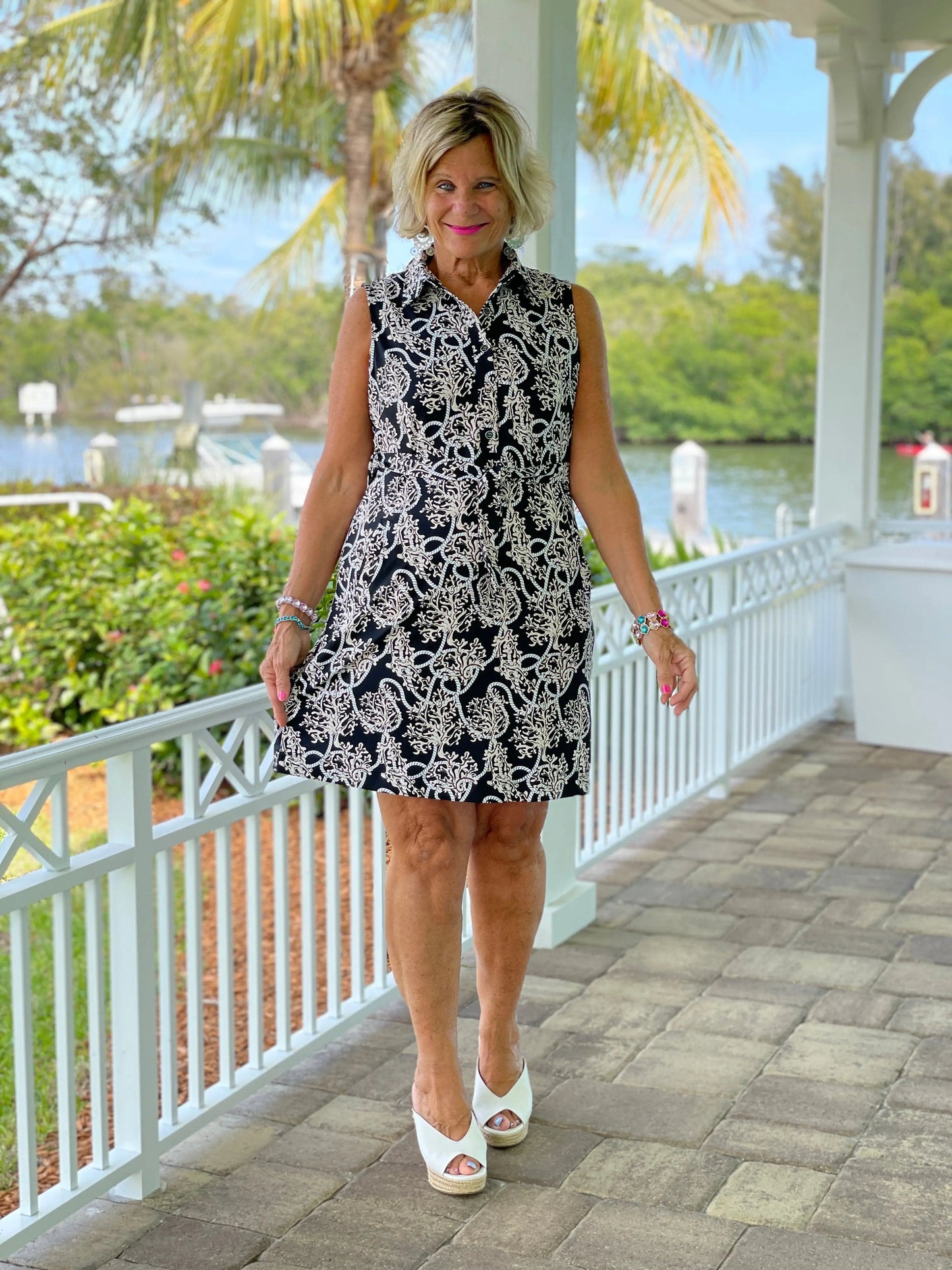 NAUTICAL LANE COLLAR DRESS