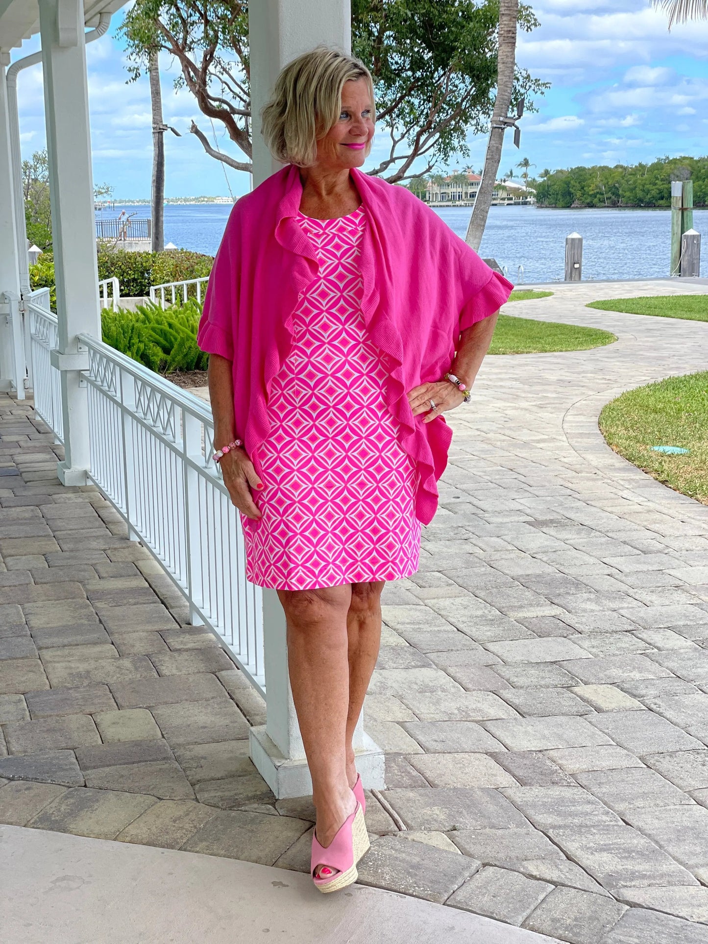 PINK DIAMONDS HALTER DRESS