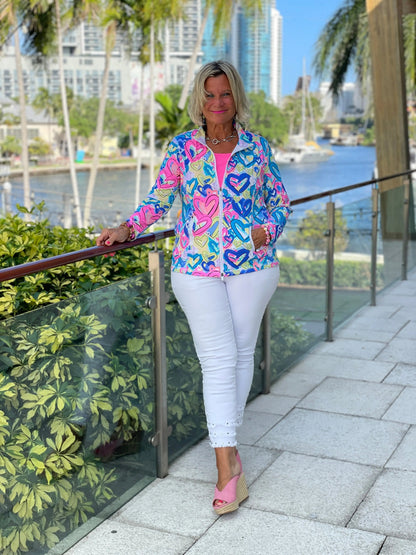 SECRET LOVE HEARTS FULL ZIPPER