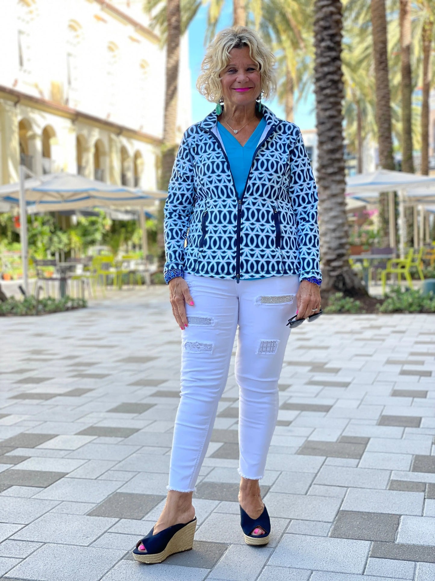 MELINA BLUE FULL ZIPPER